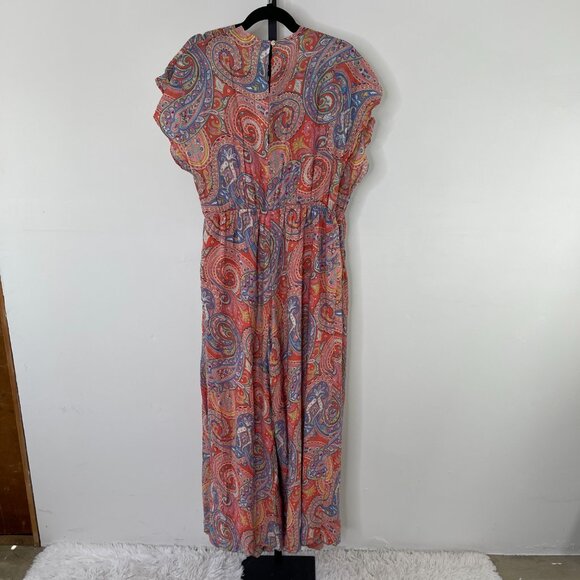 Molly Bracken Women's Multicolor Pink Isabelle Paisley Woven Jumpsuit Size S/XL - Picture 4 of 15